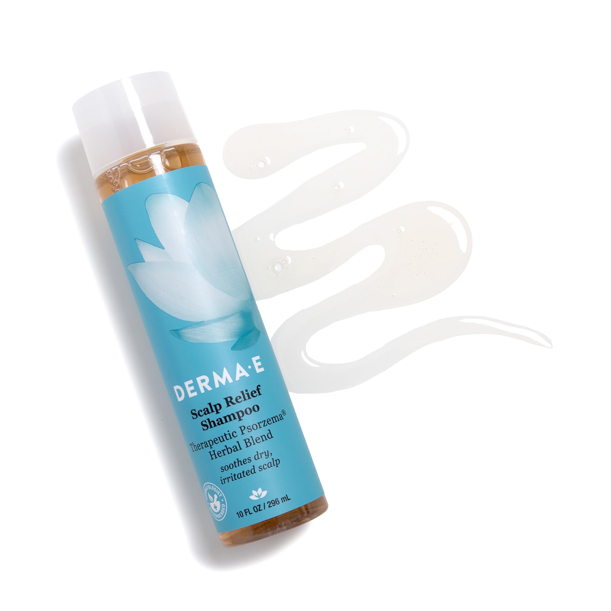 Derma E Scalp Relief Shampoo with Psorzema Herbal Blend – All Natural Scalp Treatment & Dandruff Shampoo – Soothes Itchy Scalp and Promotes Scalp Health, 10 Fl oz
